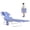 Blue Stripes, variant on GlowPlume Portable Folding Beach Chaise Lounge Chair with Face Hole and Carry Strap, Dark Blue