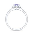 thumbnail image 2 of Rosec Jewels Natural Tanzanite Teardrop Engagement Ring with Halo - Tanzanite Diamond Ring for Women - Authentically Certified, 925 Sterling Silver, US 5.00, 2 of 8