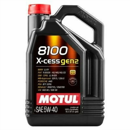 Motul Usa MTL110905, 8100 X-Cess Gen2 5W-40 5 Liter Bottle Performance
