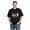 Black-13, variant on Men's Cotton T-Shirt, Garden Gnome Skeleton Dark Graphic Crew Neck Short Sleeve Tee for Halloween Party
