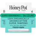 thumbnail image 1 of Tampones The Honey Pot Company Super Absorbency 54 unidades, 1 of 7