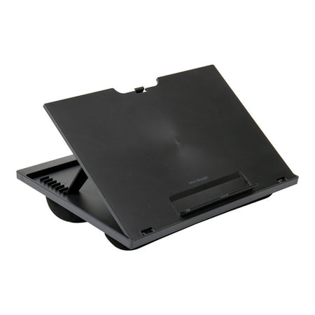 Mind Reader - Lap Desk Laptop Stand, Bed Tray, Collapsible, Cushion, Portable, Dorm, Plastic, 14.75"L x 11"W x 7.3"H - Black