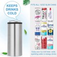 thumbnail image 4 of Yuarrent Enfriador de latas de 12 onzas, enfriador delgado de acero inoxidable, botella de enfriamiento portátil con aislamiento al vacío Barra de herramientas Acero inoxidable NO1 Yuarrent HA004538-02B, 4 of 6
