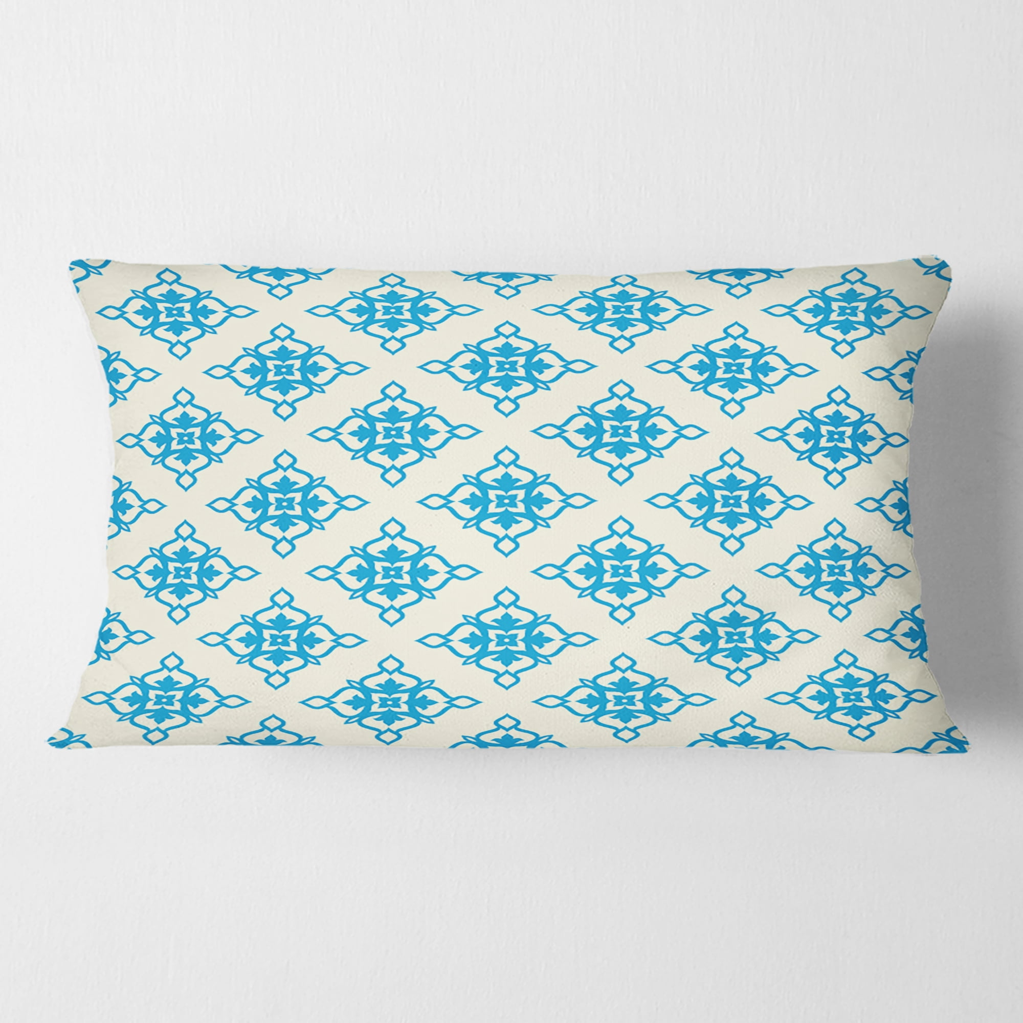 Designart Retro Ornamental Pattern I' Mid-Century Modern Throw Pillow - 12x20