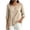 Khaki, variant on Vivianyo HD Women's Round Neck 3/4 Sleeve Blouse, Casual Woven Top for Women Everyday Wear, Women's Army Green, Sizes S-2XL