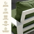 thumbnail image 5 of Stripe Pine Green Deep Seating Cushion Set, 5 of 8
