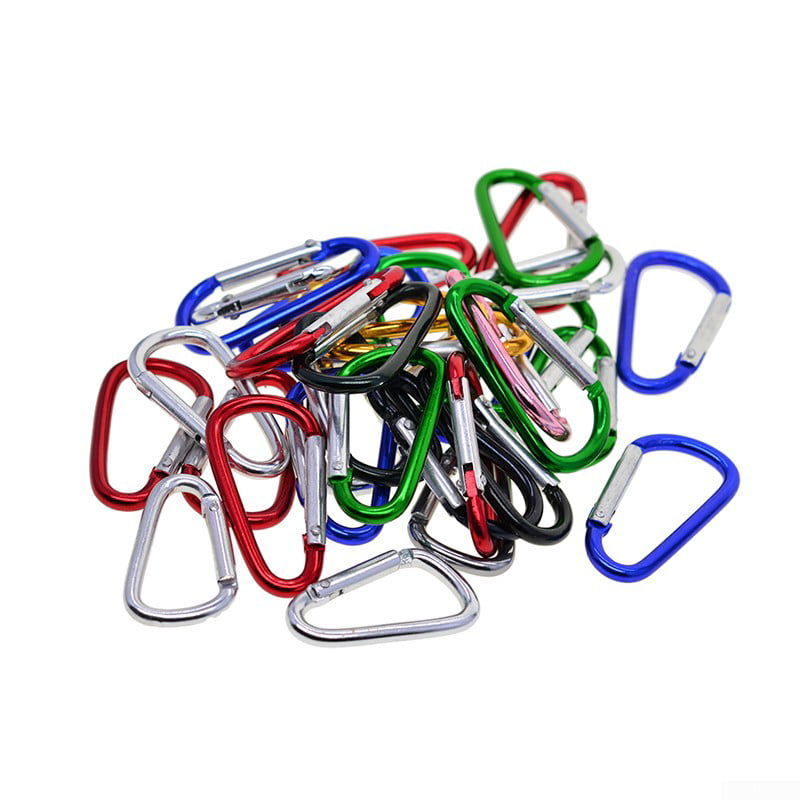 Lot 12 Carabiner Spring Belt Clip Snap Key Chain Aluminum Alloy For Camping 