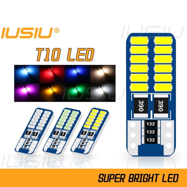 Bombilla LED De Alto Brillo T10 Para Interior Del Coche Leer Mapa W5W 3014 24smd168 194 501 Motocicleta Ambiental Gao Jiahui unisex