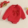 thumbnail image 3 of Okbabeha Baby Girl Boy Christmas Outfit Santa/Christmas Tree/Gingerbread/Bow Sweatshirt Romper Sweater  one-piece  Bubble Bodysuit, 3 of 7