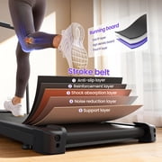 Evitormill Foldable Walking Pad,2 in 1 Under Desk Treadmill with Remote Control and LED Display,320lb Capacity,Compact & Small Treadmill for Home & Office,Black