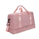 thumbnail image 3 of Bolsa de viaje, bolsa de gimnasio, bolsa de hombro, gran capacidad, ligera, de tela Oxford, bolsa de almacenamiento de equipaje, bolsa de mano, bolsa Rosa, 3 of 9
