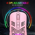 thumbnail image 5 of Ziyoulang Ultralight Honeycomb Shell Wired Optical Gaming Mouse for Win10/Xbox/PS4/PS5/Mac (Pink), 5 of 5