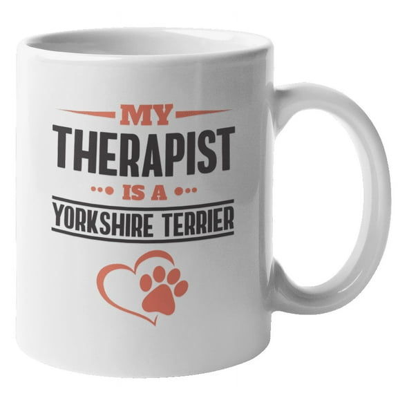 Yorkshire Terrier Dog Therapist Coffee & Tea Mug for Mom and Dad (11oz)