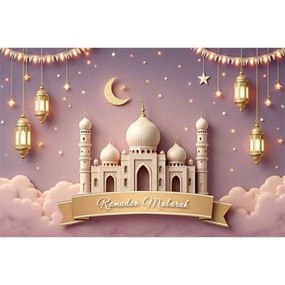 202 Eid al Fitr rations Background Ramadan Mubarak r Backdrop Islamic Mosque Party Photo Studio Banner Poster