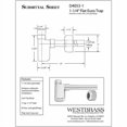 thumbnail image 3 of Westbrass Console Sink Trim Kit with European flat trap, Bullnose Lines and Lever Handle Angle Stops, Polished Nickel, 3 of 12