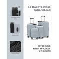 thumbnail image 3 of Set de 4 Maletas Compass Montevideo Color Plateado con Ruedas 360°, 3 of 7