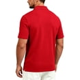 thumbnail image 4 of Men's Quick Dry Tactical Polo Shirt, Lightweight Breathable Performance Polo, Short Sleeve UPF 50+ Outdoor Golf Shirt Watermelon Red M, 4 of 8
