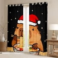 thumbnail image 2 of Homewish Cute Ramen Capibara Curtains Pack of 2 (42x84 Each) for Teens, Mystic Stars Galaxy Curtains Blackout, Merry Christmas Bedroom Curtains, Blackout Curtains Room Decor, 2 of 6