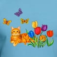thumbnail image 3 of CafePress - Orange Cat In Tulips T Shirt - Fitted T-Shirt, Vintage Fit Soft Cotton Tee, 3 of 4