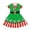 Candy Cane Snowflake Print, variant on Elf Costume Print Soft Fabric Girls Short Sleeve Dress Personalized Comfortable Short Sleeve Long Dress 2-14 Years Old 1 pc