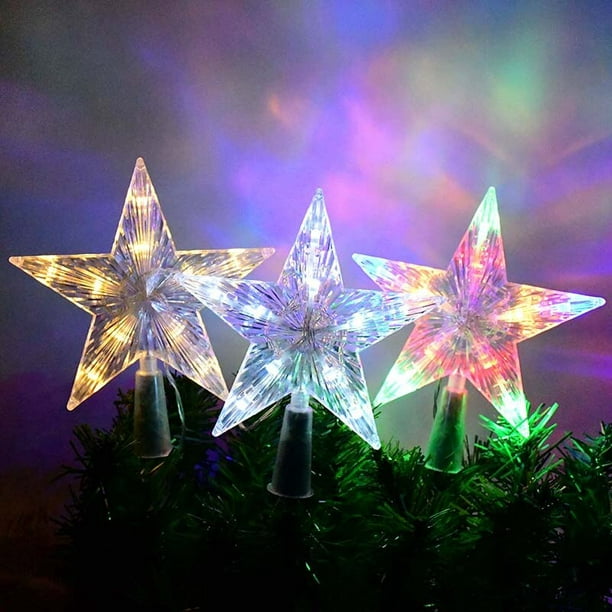 Étoiles LED, lumières de Noël, 10 LED, pour fenêtres, à piles