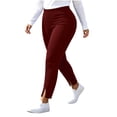 thumbnail image 5 of VBVC Women's Plus Front Slit Stretch Pants , Ladies' High Waisted Trousers , Fall Winter Skinny Leggings For Women, L-5XL, 5 of 8