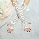 thumbnail image 5 of Guantes largos de encaje jinwen de 15,7 pulgadas blanco, 5 of 6