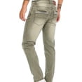 thumbnail image 7 of GrmtClth Men's Acid Wash Straight Leg Stacked Jeans, Snowflake Tie Dye Stretch Denim, Y2K Hip Hop Streetwear Baggy Pants with Pockets M, 7 of 7