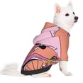 thumbnail image 2 of Fotbe Flamingo Riding a Bicycle Sudadera con Estampado para Perros Pequeños – Suéter con Capucha para Mascotas, Tela Suave de Forro Polar con Bolsillo-XX-Large, 2 of 7