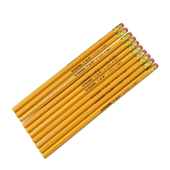 Hemoton 12pcs Multifunction Writing Wooden HB Pencils with Eraser Students Painting Sketch Writing Student Stationery