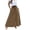 Brown, variant on Women's Maxi A-Line Skirt Button Front Elegant Flowy Casual Skirts High Waist Trendy Business Office Skirt with Pockets