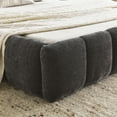 thumbnail image 7 of Queen Size Upholstered Bed Frame,No Box Spring Needed, Sturdy Solid Wood Platform Bed with Thick Chenille Fabric & Headboard , Easy Assembly, Modern Bedroom Upgrade, Durable Design, Dark Grey, 7 of 7