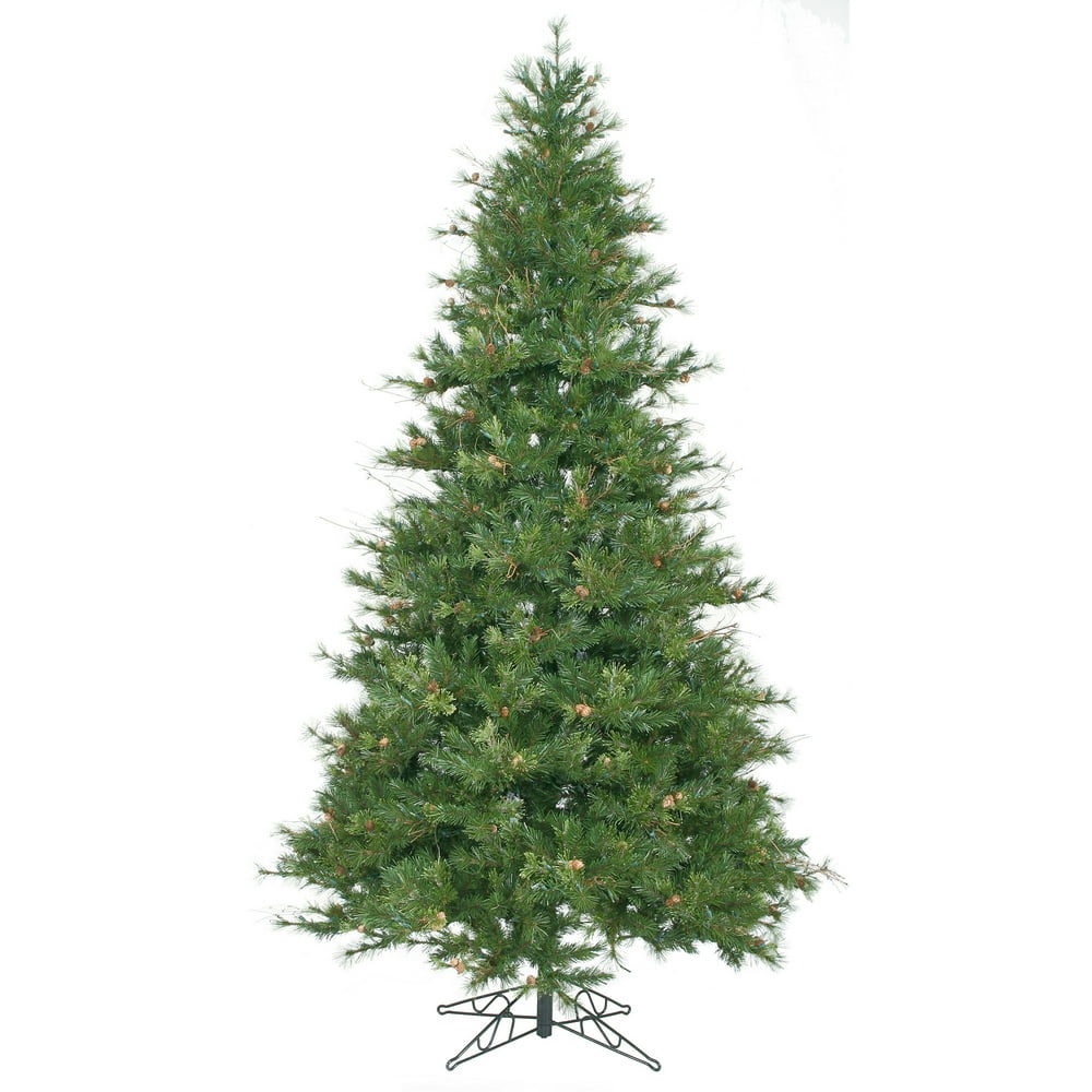 Vickerman Unlit 9' Slim Mixed Country Pine Artificial Christmas Tree