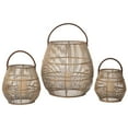 thumbnail image 2 of Kouboo Natural Rattan Christmas Pillar Candles Hurricane Lamp, 2 of 15