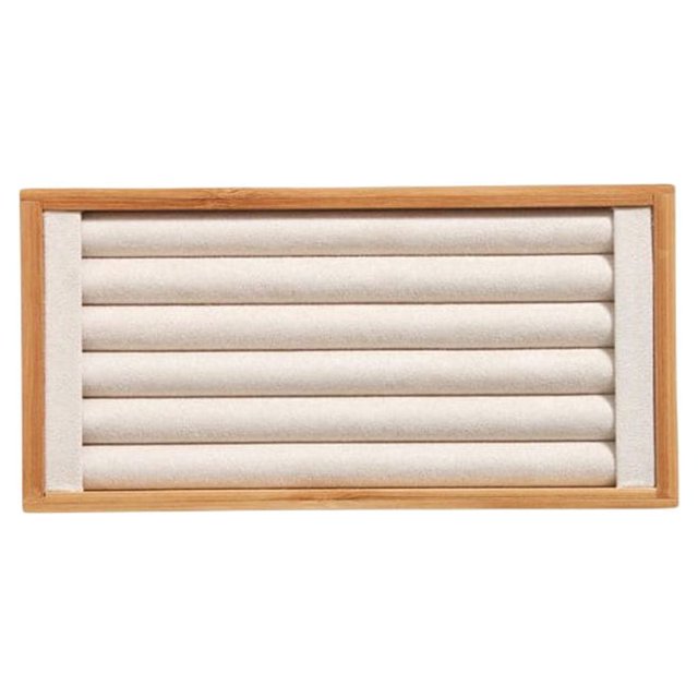 Yuarrent Soporte para exhibición de joyas, repuesto portátil, cojín rectangular para pelusas, centro comercial, bandeja para joyería, Almacenamiento y organización del hogar Anillo