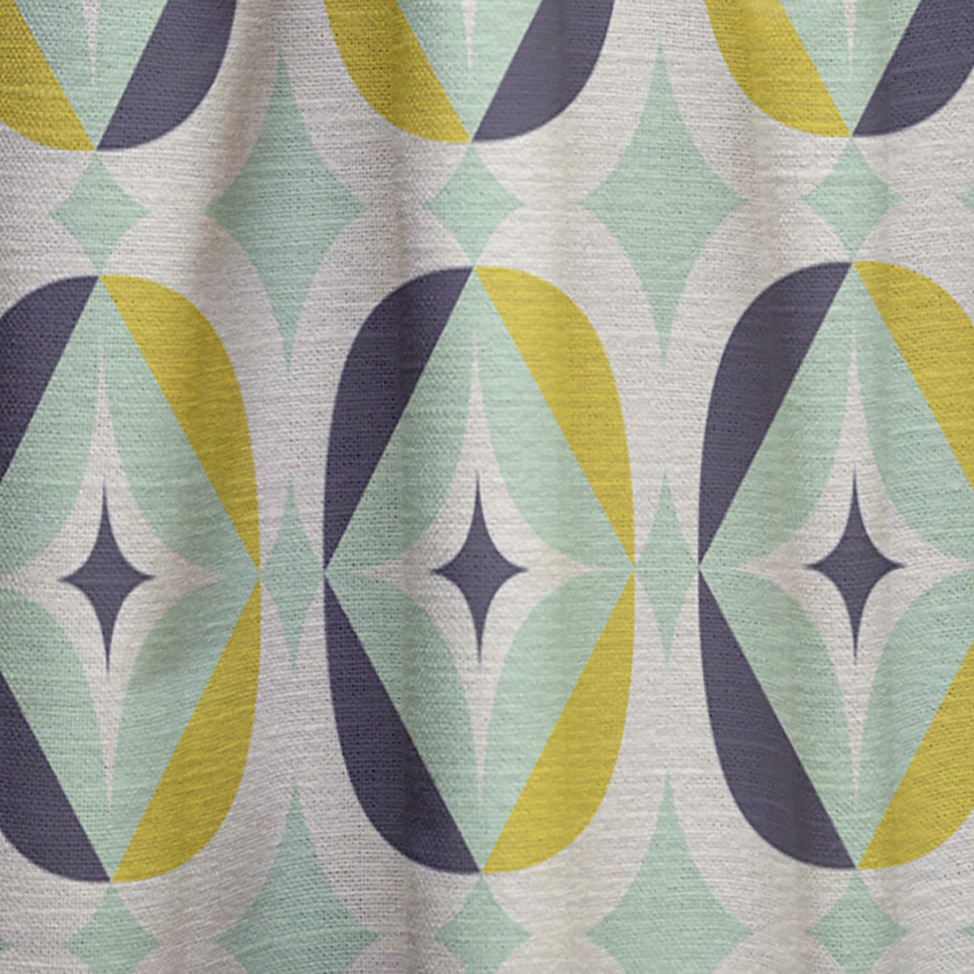 Designart 'Diamond Retro Pattern V' Mid-Century Modern Curtain Panel