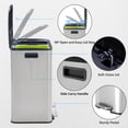 thumbnail image 6 of CONCETTA Kitchen Trash Can, 2×8-Gallon Garbage Can with Lid, Stainless Steel Trash Bin with 2 Removable Inner Buckets, Soft-Close Foot Pedal, Fingerprint-Resistant for Kitchen Home Office, 6 of 9