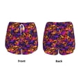 thumbnail image 6 of Uemuo Skull Pattern Women's Athletic Shorts High Waisted Running Shorts with Liner Pockets Gym Elastic Workout Shorts-Small, 6 of 9