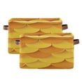 thumbnail image 2 of Yellow and Orange Fish Scales Square Storage Bins with Handles Collapsible Containing Box 1 Pack, 2 of 9