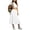 White, variant on Caywon Womens Summer Solid Color Tiered Midi Skirt Elastic Drawstring Waist Flowy A-Line Skirt with Pockets for Daily Vacation Wear Falda Midi para Mujer