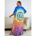 thumbnail image 3 of Edolynsa Women Long Caftan Plus Size Dress Beach Cover Ups Loose Kaftan Loungewear Casual mumu Dresses Resort Outfits, 3 of 9