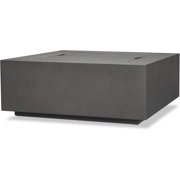 Real Flame Aegean 36 Square Steel Propane or Natural Gas Fire Pit Table in Weathered Slate