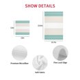 thumbnail image 7 of Turquoise Beige Stripe Kitchen Dish Towels for Drying Dishes Set of 3, Modern Art Horizontal Striped Waffle Weave Microfiber Hand Tea Bathroom Towels Quick Dry & Absorbent Towel 12x12, 7 of 7