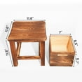 thumbnail image 2 of StoneCreek Stool with Storage Drawer, Solid Wood Storage Stool with Rounded Edges, Built-in Storage Drawer, Ideal for Living Room, Bedroom, or Entryway, No Assembly Needed, 2 of 7