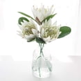 thumbnail image 2 of Artificial Flowers Fake Protea Cynaroides:Faux Protea Flower Arrangements,Silk Flowers for Home Decor Indoor Wedding Table Centerpieces,3pcs (White), 2 of 10