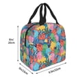 thumbnail image 2 of Bingfone Starfish And Algae Print Lunch Bag Insulated Lunch Box, Small Leakproof Cooler Food Lunch Containers Reusable High Capacity Lunch Tote Bags for Work, Travel, Outdoor, 2 of 5