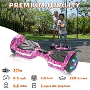 SIMATE Hoverboard for Kids Ages 6+,8.5mph & 8.5 Miles,300W, Self Balancing Scooter ,Bluetooth Speakers and LED Light