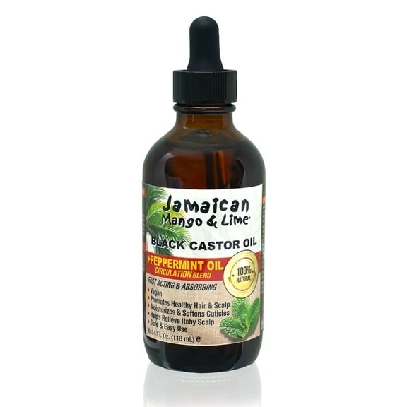 Jamaican Mango and Lime Jamaican Black Castor Oil, Peppermint, 4 Oz