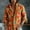 Orange, variant on Men's Floral Print Long Sleeve Button Down Shirt Casual Boho Vintage Flower Shirt for Vacation Holiday Party Relaxed Fit S-XXXL