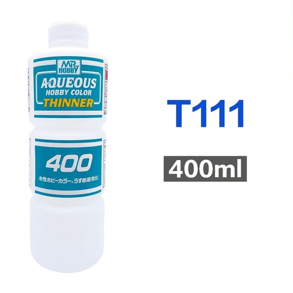 Mr. Hobby Aqueous Hobby Color Thinner T111 400ml - Water-Based Diluent for H Series Acrylic Model Paints